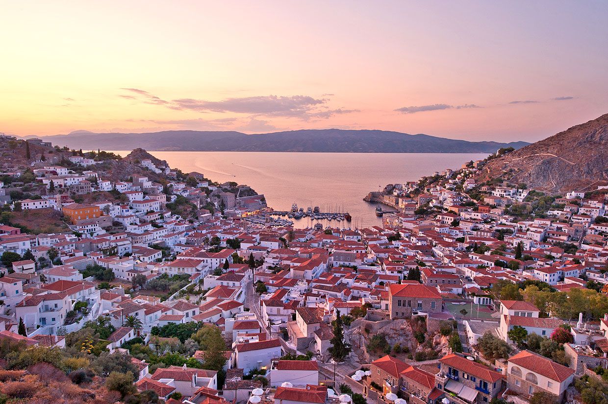Hydra ile grecque préservée pittoresque voyage été mer