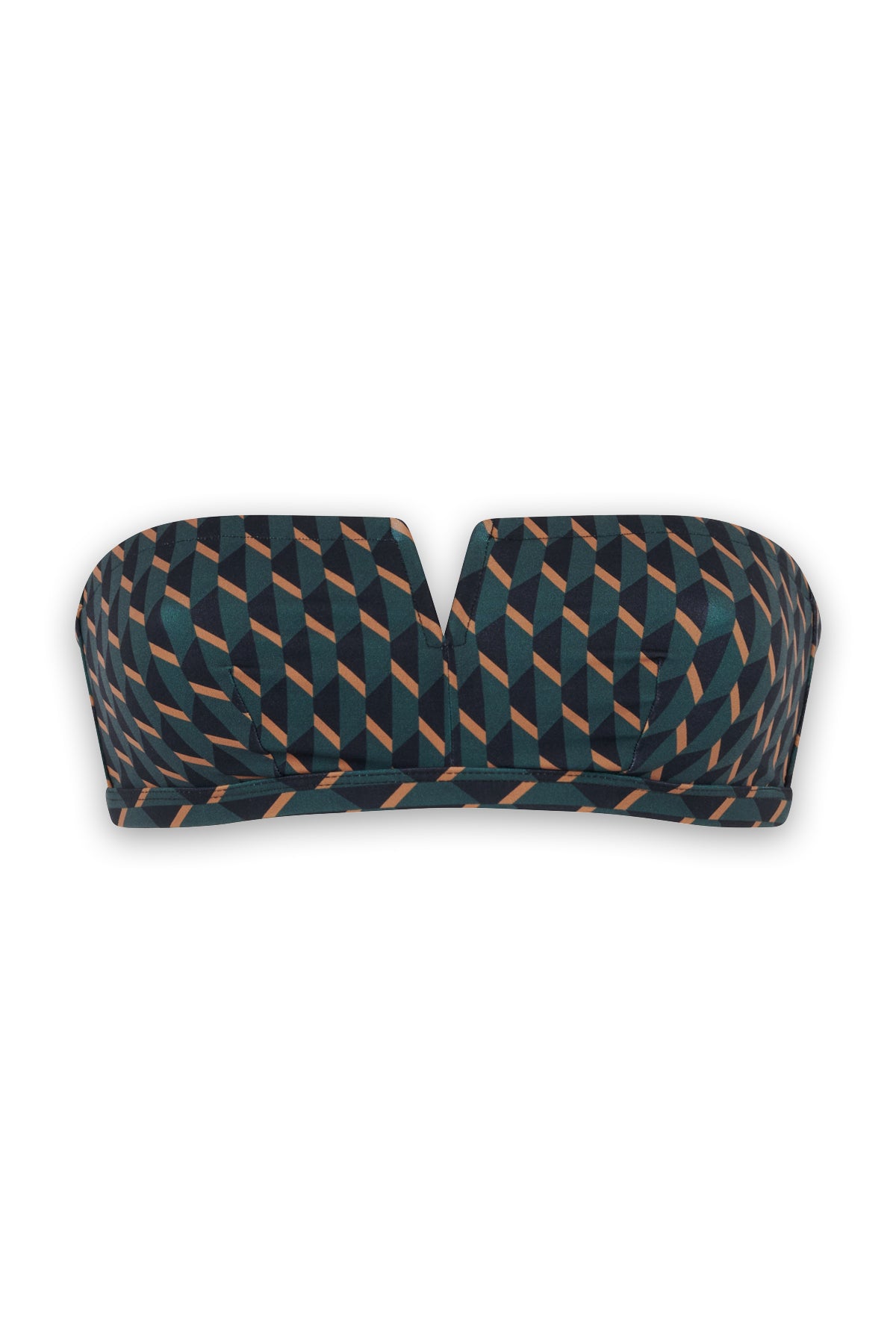 Bandeau de maillot de bain vert à motif