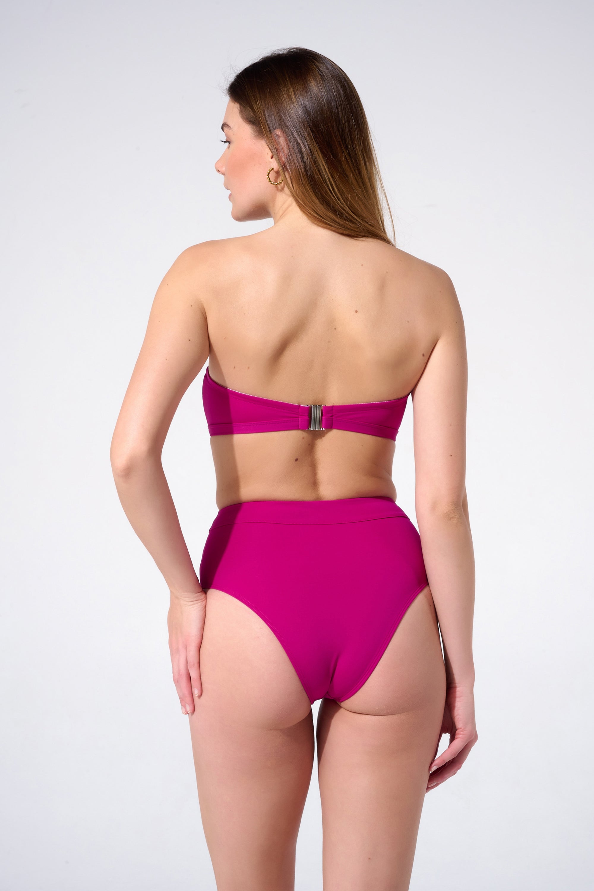 Bandeau uni fuchsia femme