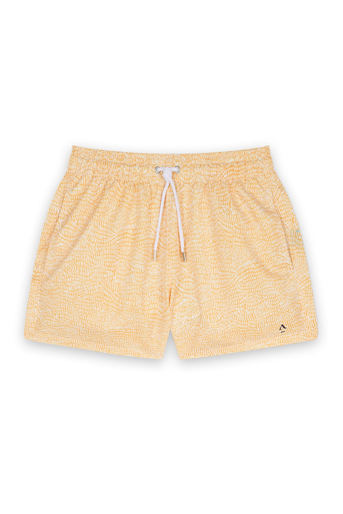 short de bain à relief jaune clair