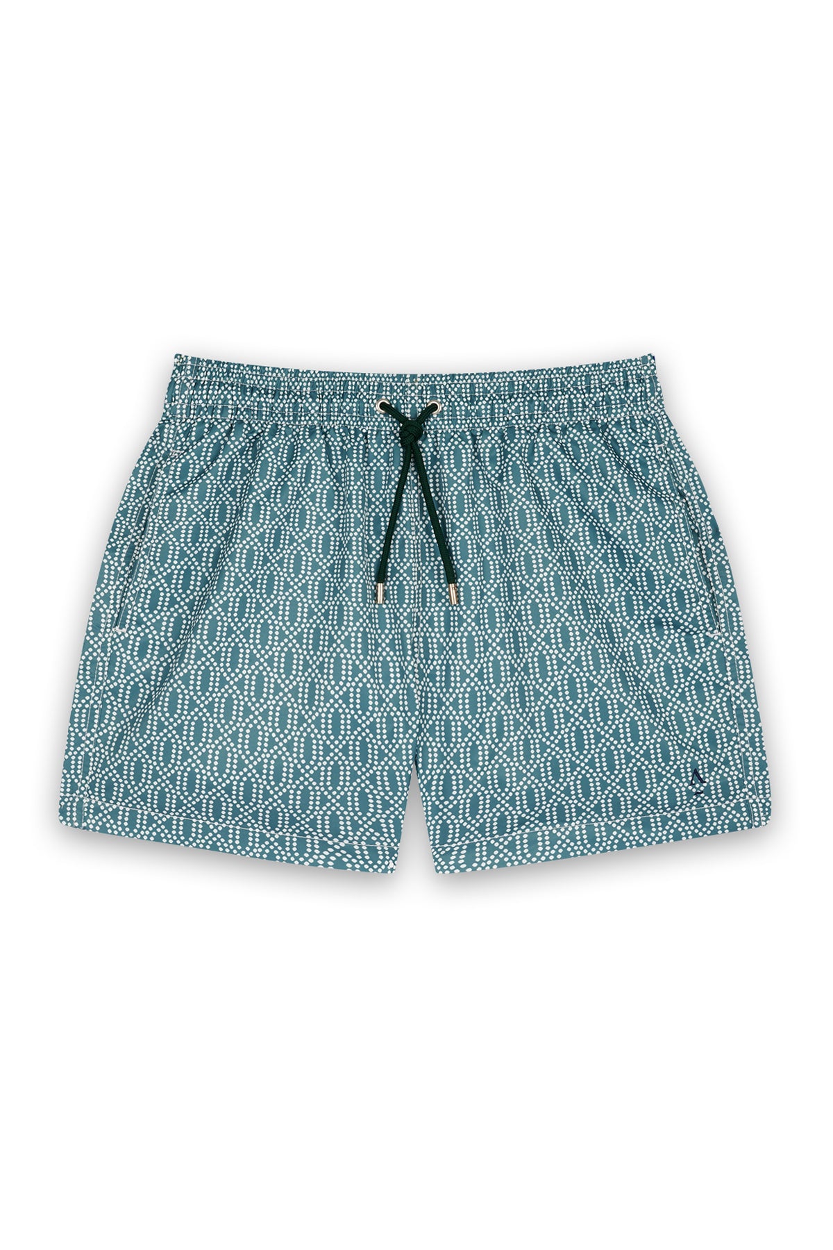 short de bain à motif vert
