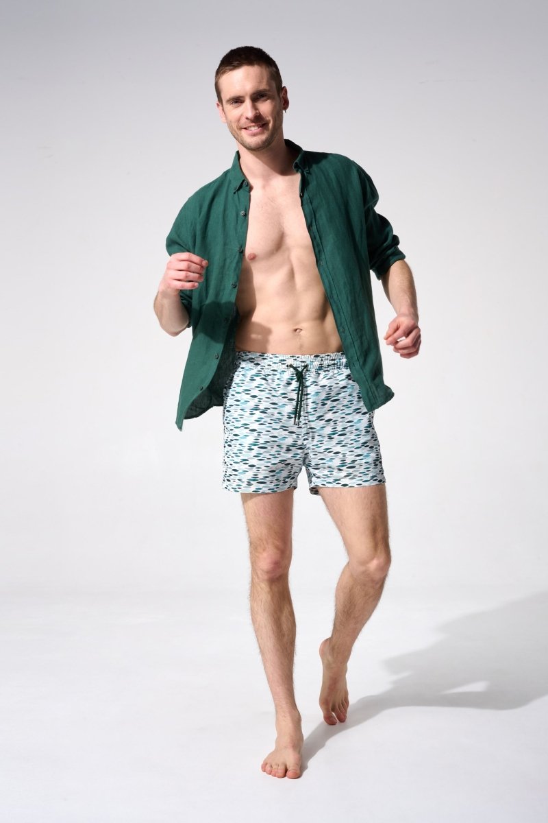 Maillot de bain imprimé vert clair 