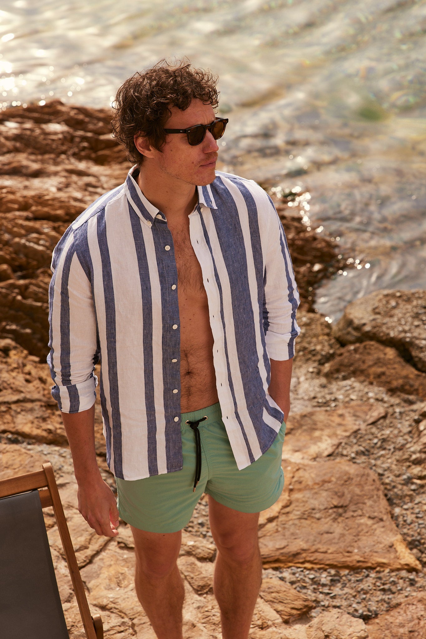 chemise rayures homme