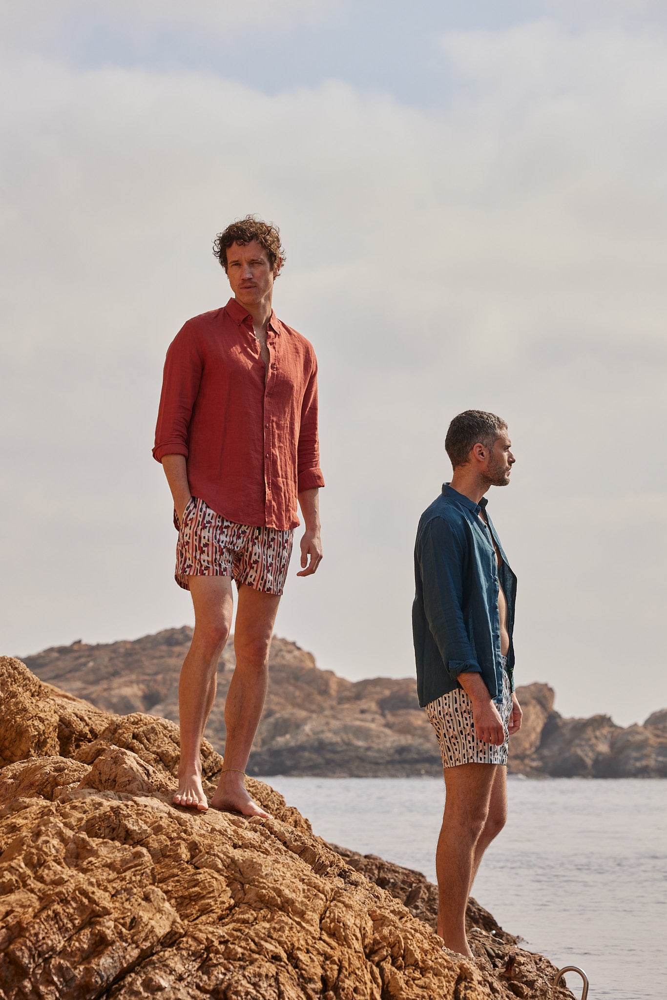 short de bain noeuds vert homme