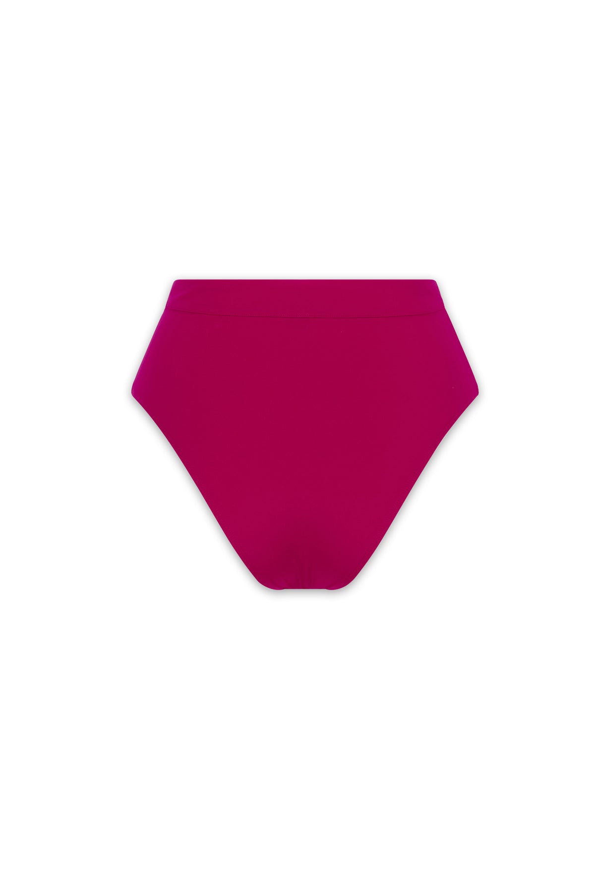 Culotte haute de maillot de bain uni rose