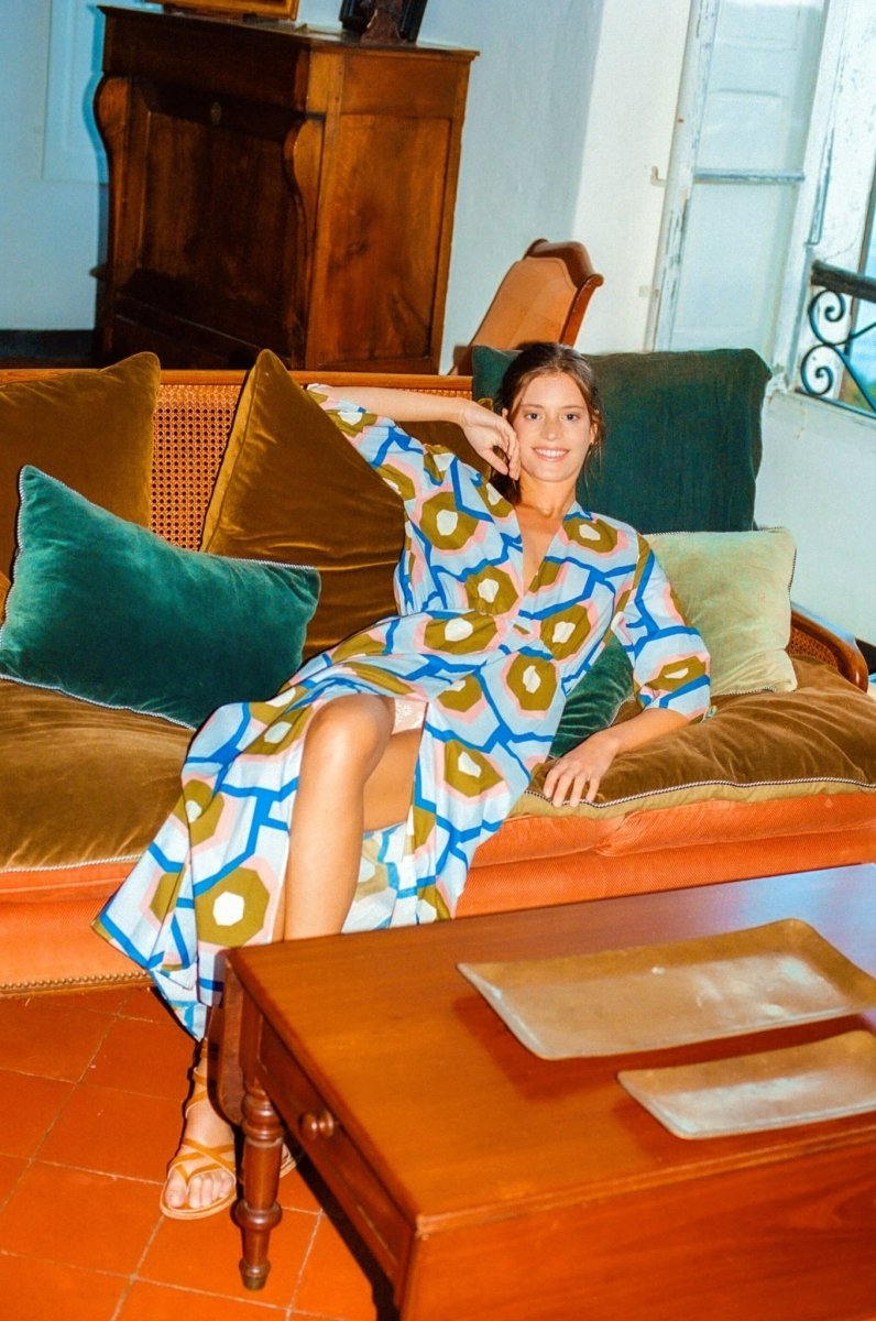 Robe parasole bleu 